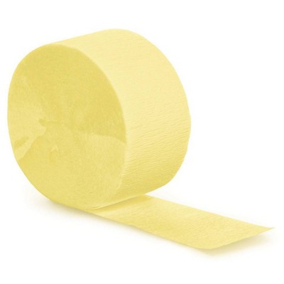 School Bus Yellow 81 ft Solid Crepe Streamer,Pack of 3