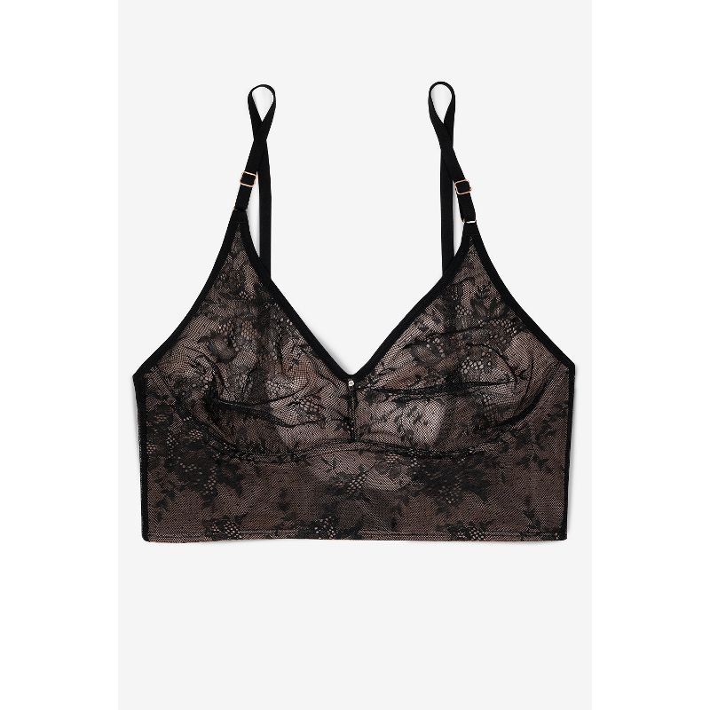 Smart & Sexy Womens Smooth Lace Longline Bralette, 5 of 7