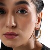 SOHI Women's Champayne Gold Beaded Twist Hoop Earrrings - 4 of 4