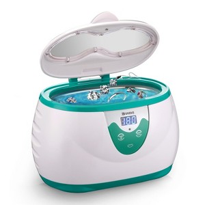 UKOKE UUC06G Ultrasonic Jewelry Cleaner – 0.6L Portable Timer Device for Eyeglasses, Dentures, Watches, Rings – Green, Deep Cleaning - 1 of 4