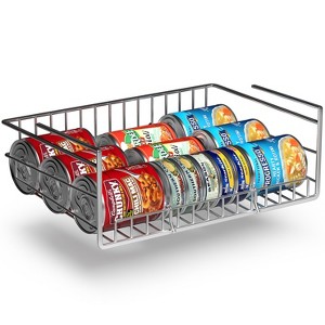 Sorbus Under Cabinet Can Storage Shelf – Pantry Organizer with Divider for Canned Goods - 1 of 4