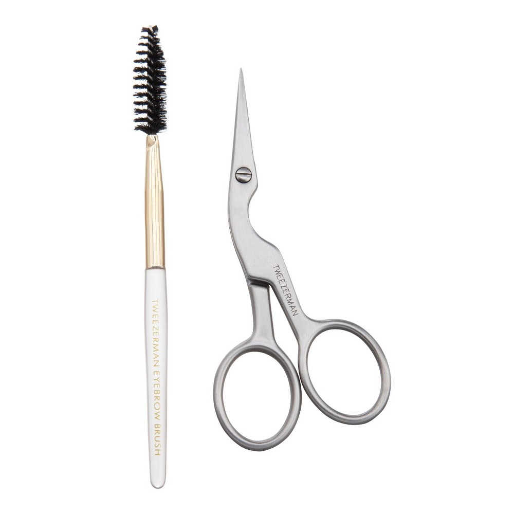 Photos - Other Cosmetics Tweezerman Eyebrow Shaping Scissors And Brush Set - 2Pc 