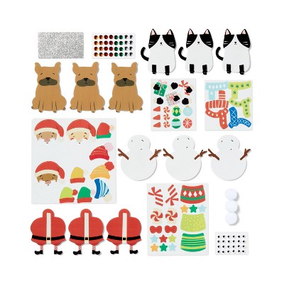Mondo Llama - Brandclub - Christmas Craft Foam Platter Magnet Kit
