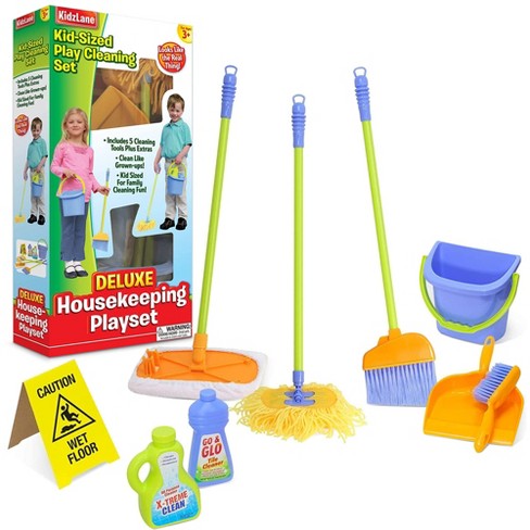 Kidzzempire Kids Cleaning Tools Simulation Cleaning Kit Housekeeping  Cleaning Playset Pretend Play Educational Toy TOY038