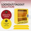 oppli Lockout Tagout Cabinet – Wall-Mountable Steel LOTO Station with 2 Adjustable Shelves – Unfilled Lock Out Tag Out Storage Cabinet (Yellow) - 2 of 4
