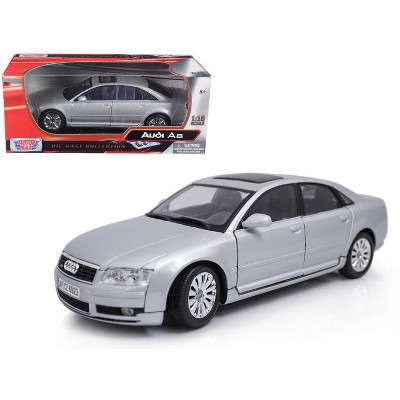 2004 Audi A8 Silver 1/18 Diecast Model Car by Motormax