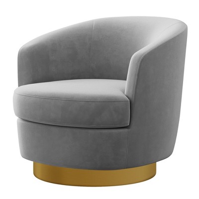 HYLEORY Velvet Swivel Accent Chair Barrel Chair, 360° Swivel Chair, Makeup Vanity Stool Modern Accent Chair for Living room Bedroom