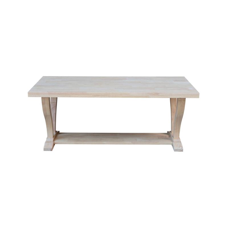 Lacasa Solid Wood Coffee Table Unfinished - International Concepts, 3 of 9