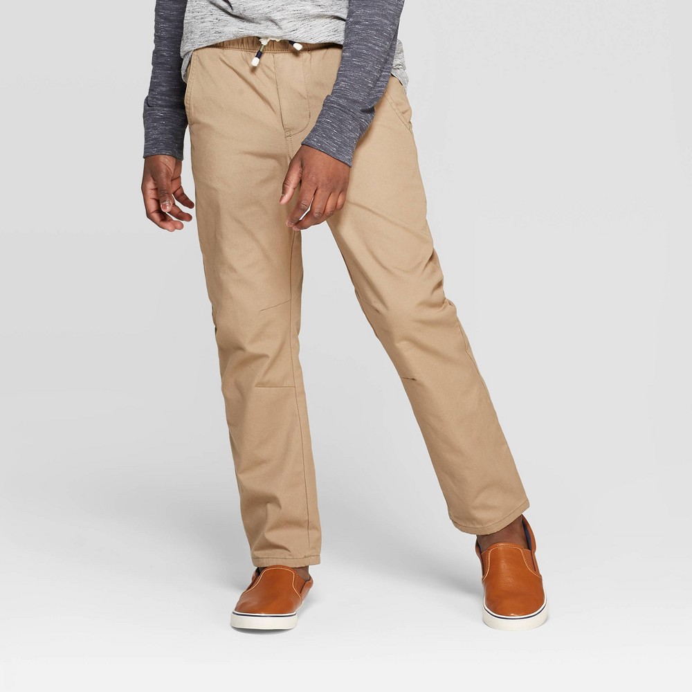 overBoys' Lined Pull-On Straight Pants - Cat & Jack Beige 12 Husky was $16.99 now $11.04 (35.0% off)