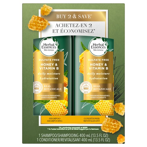 Herbal Sulfate Free Shampoo Conditioner Dual Pack With Honey & Vitamin B - 27 Fl Oz/2ct : Target