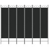vidaXL 6-Panel Room Divider Black 94.5"x78.7" Fabric - 3 of 4