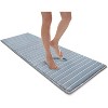 24"x58" SoftLux Sheer Striped with GripTex Skid Resistant Base Bath Runner - Microdry - 2 of 4