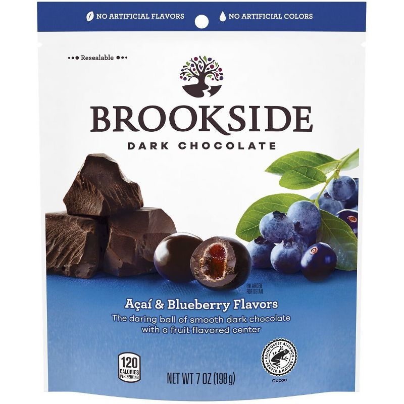 Brookside Acai &#38; Blueberry Flavors Dark Chocolate Candy - 7oz, 1 of 9