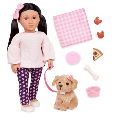 Our Generation Jin Charm 18 Doll Pet Set