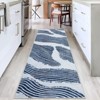 Contemporary Abstract Spray Print Area Rug Ultra Thin Low Pile Machine Washable Stain Resistant Non Slip Non Shedding Floor Carpet - 3 of 4