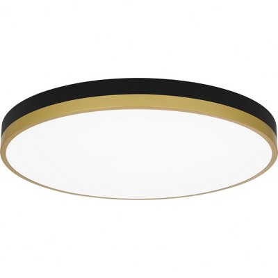 Quoizel Lighting Weldin 1 - Light Flush Mount in  Matte Black Gold