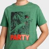 Boys' Short Sleeve Dino Party Graphic T-Shirt - Cat & Jack™ Green - 2 of 4