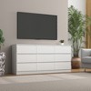 CIPACHO Modern White 6-Drawer Dresser - Roomy Double Dresser for Home - 3 of 4