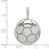 Black Bow Jewelry Sterling Silver 22mm Domed Antiqued Soccer Ball Pendant - 4 of 4