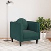 vidaXL Velvet Accent Sofa Chair - Dark Green, Living Room Armchair with Cushion and Pillow, 28x30.3x27.6 inch, Comfort Seating - 2 of 4