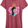 Women's - Disney Princess - Jasmine Heart Short Sleeve Graphic T-Shirt - 2 of 4
