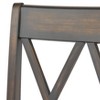 Set of 2 Davidson Double X Back Dining Chairs Rustic Brown Finish - Buylateral - 4 of 4