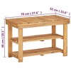 vidaXL Shoe Rack Bench Shoe Storage Organizer Shelf Holder Solid Acacia Wood - 4 of 4