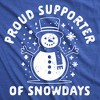 Youth Funny T Shirts Proud Supporter Of Snowdays Sarcastic Winter Season Novelty Tee For Kids - Crazy Dog Youth T Shirt - 2 of 4