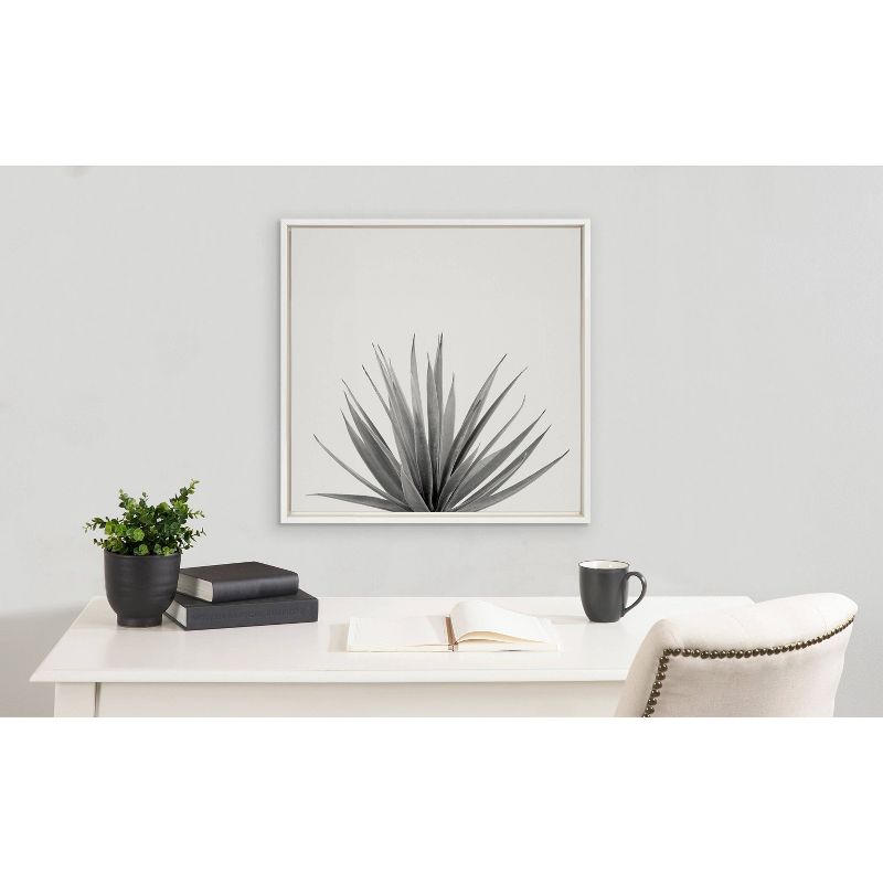 22&#34; x 22&#34; Sylvie Haze Agave Succulent Framed Wall Canvas White - Kate &#38; Laurel All Things Decor, 6 of 8