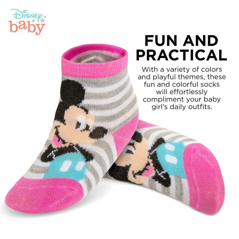 Minnie Mouse baby-girls 10-pack Infant Sock, Multicolor Dark (0-24 Months), 3 of 6