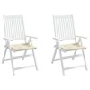 vidaXL Chair Cushion Set of 2 Cream Oxford fabric (100% polyester) - 4 of 4