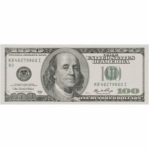 Well Woven Money Collection Hund Dollar Bill Collage 2006 Version Green Area Rug - 1 of 4