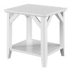 HomeStock Belmont Rustic End Table with Shelf, Two Tier Storage and Tapered Legs, Woodgrain Accent Table for Living Room or Family Room - 3 of 4