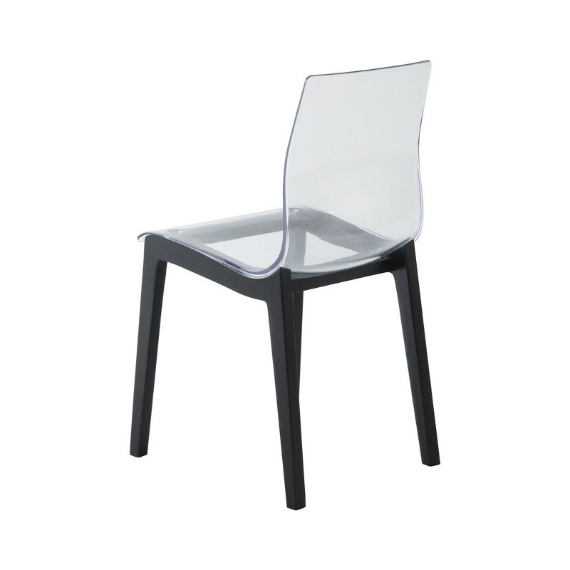 Leisuremod Marsden Modern Plastic Dining Side Chair With Beech Wood Legs, 3 of 9
