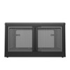 Modern Sideboard Decorative Storage Cabinet, 4-Pack Transparent Stackable Storage Bins with 5 Doors and Wheels, Folding Plastic Craft Container, Black - 4 of 4