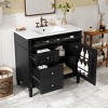 Modern 36 Inch Bathroom Vanity with Sink Top, Soft-Close Drawers and Tip-Out Tray, Freestanding Storage Cabinet for Bathroom-Maison Boucle - 2 of 4