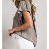 Women's Flutter Sleeve Satin Blouse - eesome - 2 of 3