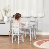 Qaba Kids Wooden Table and Chair Activity Set for Arts, Crafts, Dinning, and Reading for Toddlers Age 2 to 5 - 2 of 4