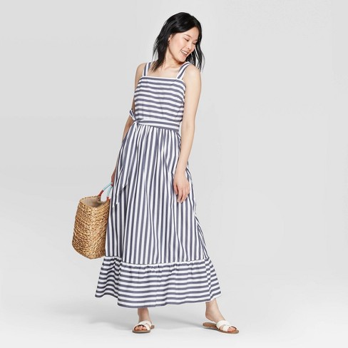Image result for Women's Striped Sleeveless Square Neck Grazing Maxi Dress - A New Day