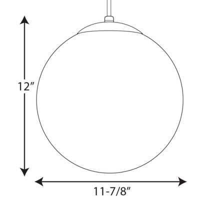 Satin White Glass Globe Pendant Light for Indoor Use
