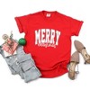 Simply Sage Market Women's Merry Christmas Cursive Bold Short Sleeve Garment Dyed Tee - 2 of 4