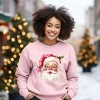 Simply Sage Market Women's Graphic Sweatshirt Watercolor Santa Face - 2 of 4