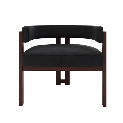 Ridstar 2 Set Modern Accent Chair & Armchair For Living Room, Bedroom & Dining Room-Black
