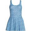 Lands' End Women's Tugless Scallop Swim Dress Swimsuit - 3 of 4