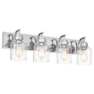 Chloe Lighting Thierry Transitional 4 Light Chrome Bath Vanity Fixture 30" Wide - 1 of 4