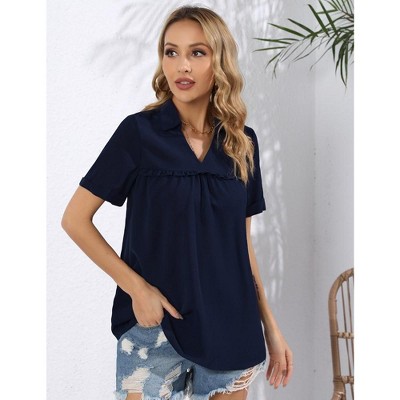 Rompers for Women 2023 Summer Casual V Neck Short Jumpsuits Belted Wrap Flared Half Sleeve Waist Tie Romper
