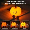 Pumpkin Night Light, LED Lamp, Silicone Dimmable Nursery Nightlight, Silicone Rechargeable Bedside Touch Lamp, Funny Office Desk, Halloween Decor - 2 of 3