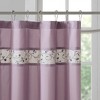 PAGED 72x72 Inch Faux Silk Shower Curtain with Floral Embroidery Design,Shower Curtains for Bathroom - 2 of 4