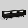 Mid-Century Modern Low TV Stand with Storage for TVs up to 80" - Saracina Home - 3 of 4