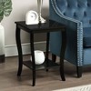 HomeStock Belmont Square End Table with Two Tier Shelving, Classic Transitional Accent Side Table with Spacious Storage for Living Room Décor - 3 of 4
